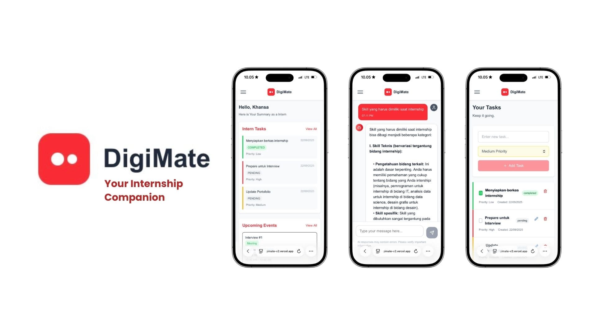 Digimate - Personal Tracker for Interns
